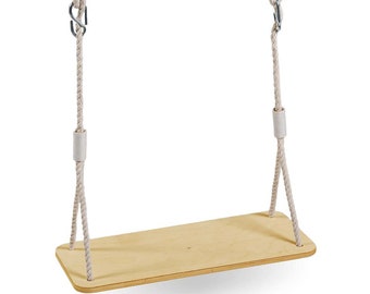 MAMOI Child’s swing, Wooden swing for garden outdoors | Wooden swing up to 100 kg!