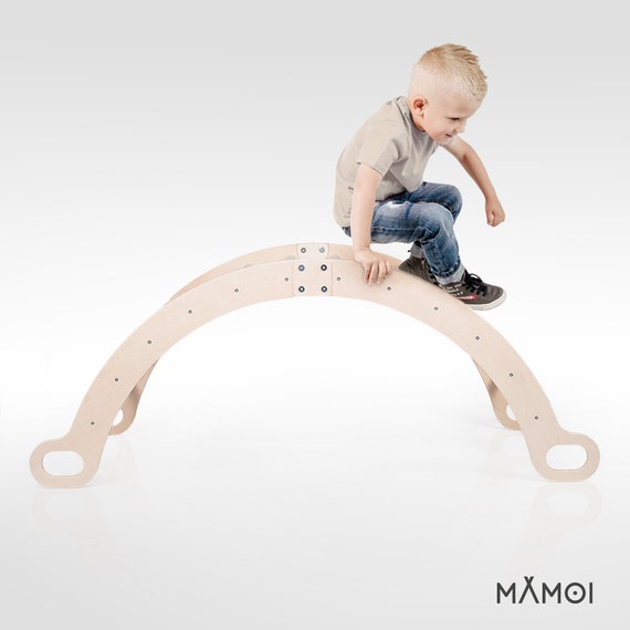 MAMOI® Indoor climbing triangle for kids, Baby climbing frame, Wooden  toddler gym for children outside and outdoor, Frames montessori toys for