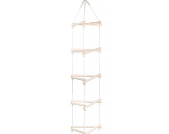 MAMOI® Hanging Triangle Ladder for Kids | Rope Ladder Kids Outdoor scandi Design | Made of Natural Wood | CE | 100% Eco | Made in EU