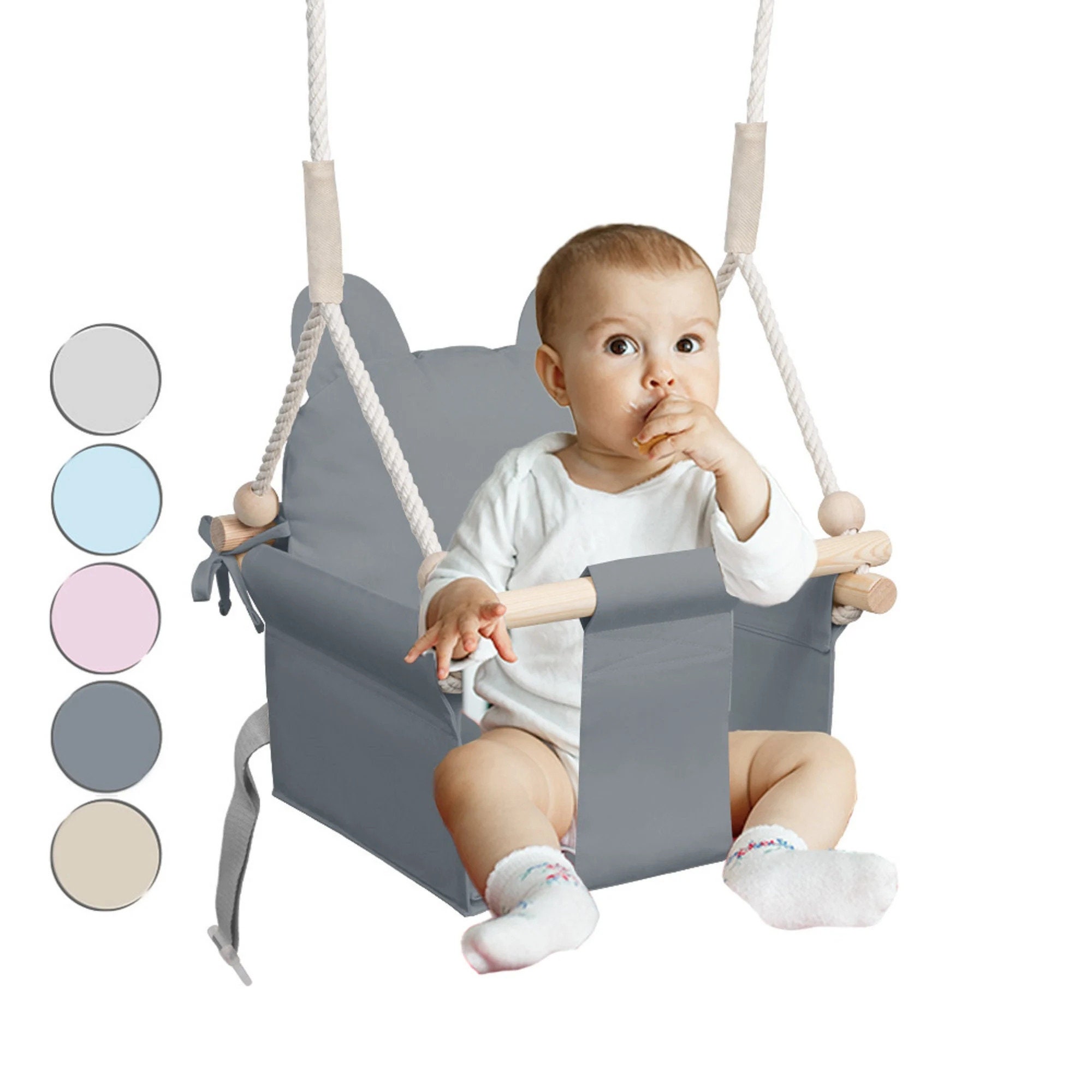 MAMOI® Baby Swing, Toddler Sensory Seat 3 in 1, Wooden Door Bouncer for  Kids, Indoor Swings Set, Chair From Birth for Toddlers Age 1-3 