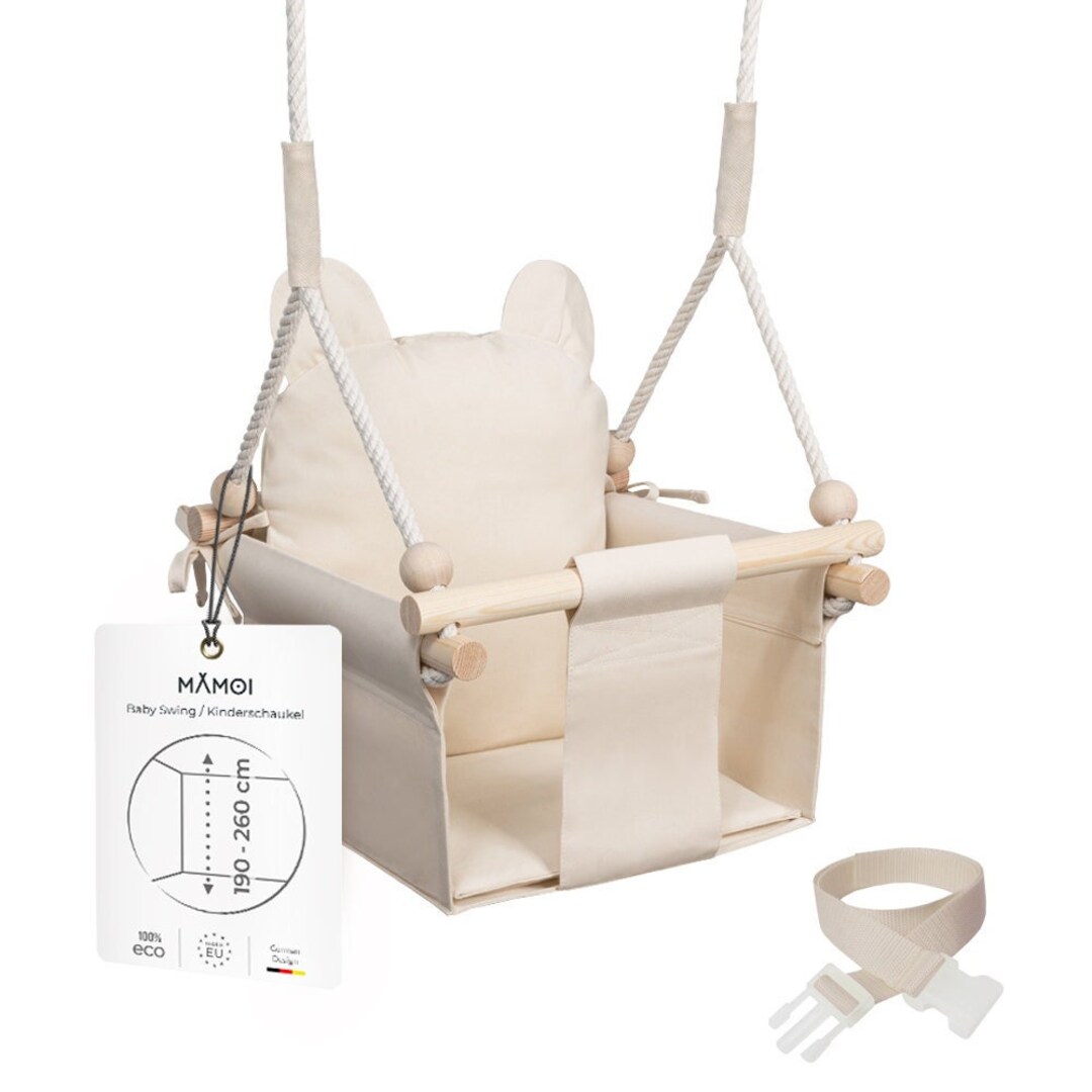 MAMOI® Wooden Baby Swing Seat for Toddlers Indoor Toddler Etsy
