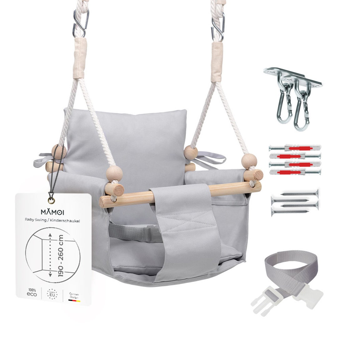 MAMOI® Wooden Baby Swing Seat for Toddlers Indoor Toddler Etsy