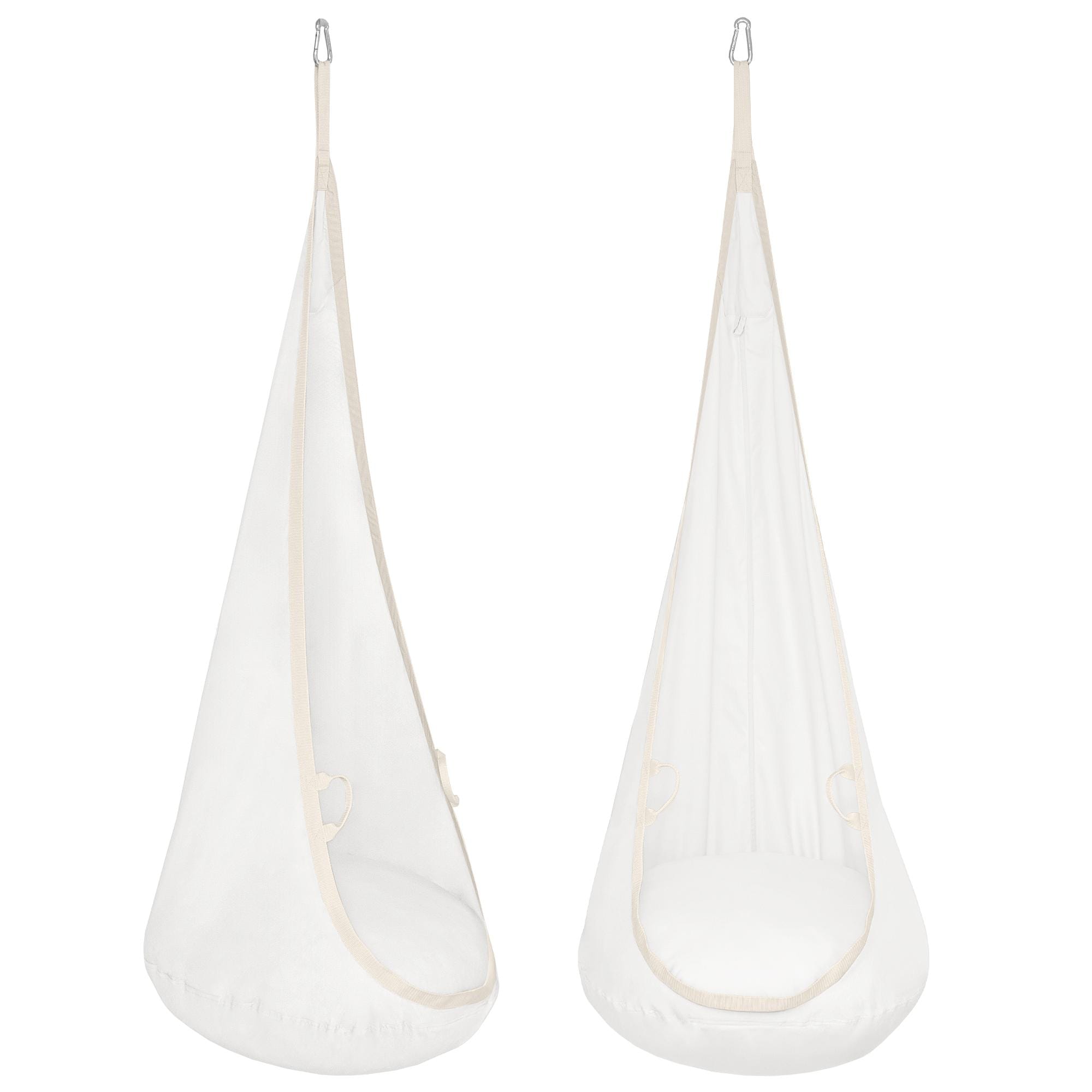 MAMOI® Cotton swing cave beige | Natural room swing for children with material handles | CE | 100% ECO