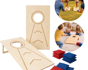 Cornhole Party Games Outdoor Indoor, Beach Game | Toss Game for Kids and Adults Including Bean Bags