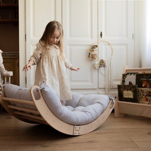 MAMOI ® Houten Klimrek Binnen met Mat | Klimkoepel voor kinderen | Houten klimrek voor binnen | CE | 100% Ecologisch | Gemaakt in de EU