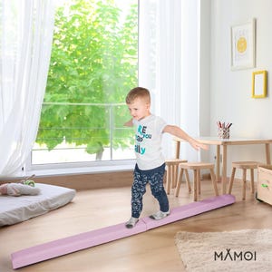 MAMOI® Gymnastics beam for kids (200 cm), Padded non-slip folding balance beam, Kids gym equipment at home, Gymnastic floor beams & bases image 5