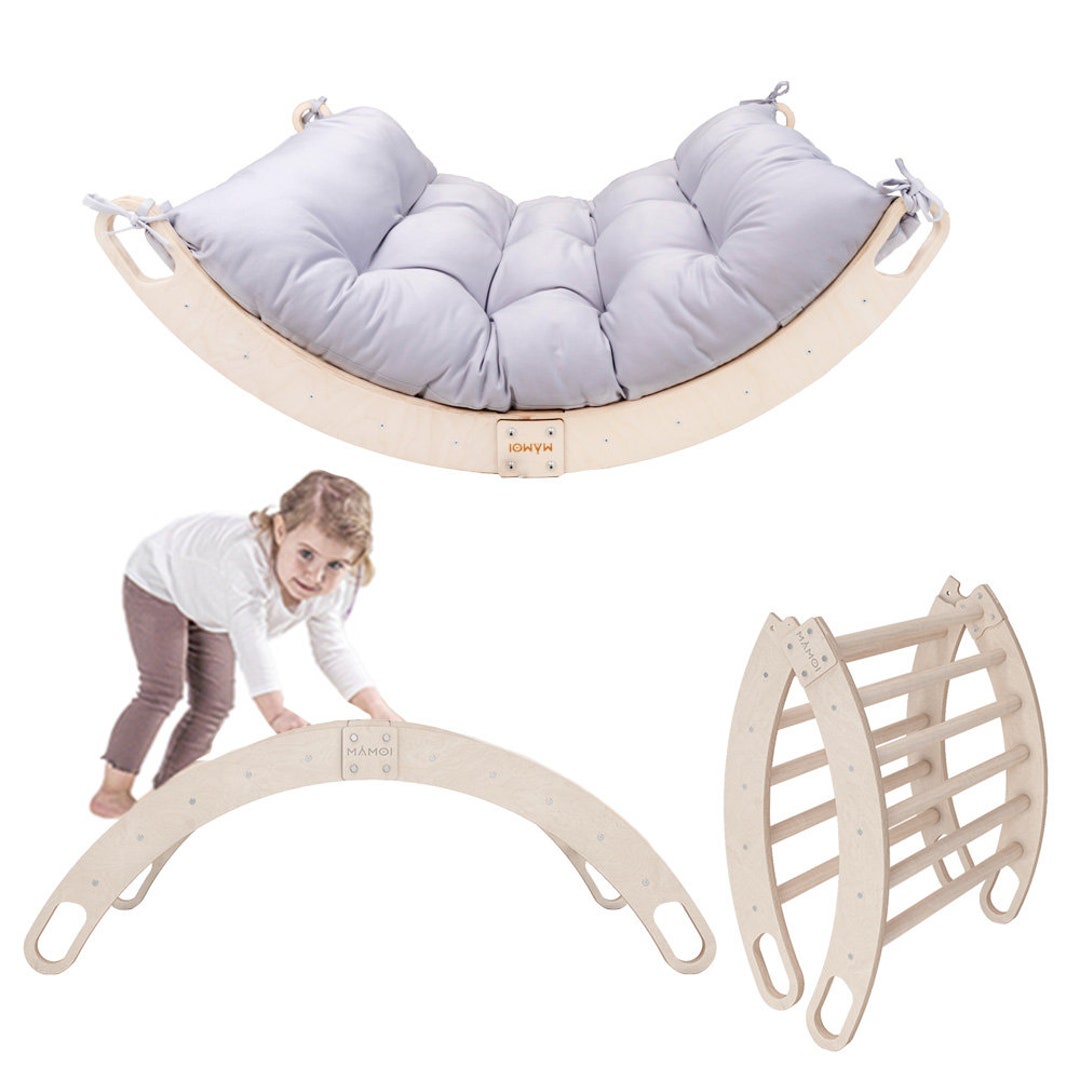 MAMOI® Wooden Climbing Frame Indoor With Mat Climbing Dome