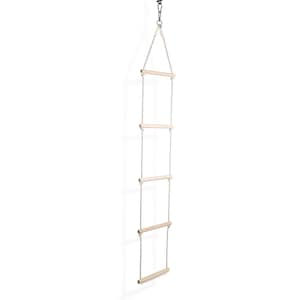 MAMOI® Rope ladder durable climbing ladder for children made of wood and cotton cord, Scandinavian design | CE | 100% Eco | Made in EU