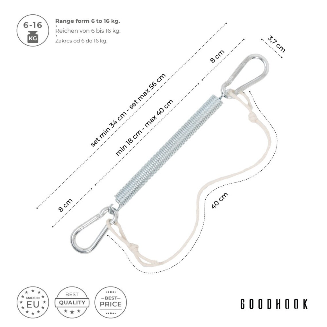 MAMOI® Baby Cradle Spring With Safety Rope Spring Cradle 616 Etsy UK