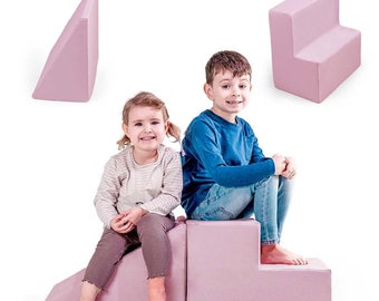 MAMOI® Bloques de escalada para bebés | Juego de espuma | Bloques de escalada para bebé Softplay Set | Juego de toboganes y escalones de juego suave | 100% ECO | Fabricado en la UE