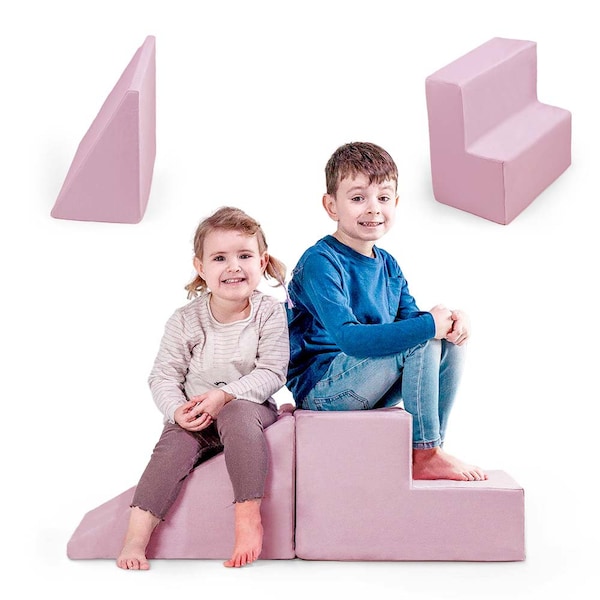 MAMOI® Blocs d'escalade pour bébé | Ensemble de jeu en mousse | Blocs d'escalade pour bébé Softplay | Ensemble de toboggans et de marches Soft Play | 100% ÉCO | Fabriqué en UE