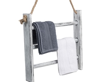 Rustic towel rail for bathroom | Bath Towel rail minimalist design | 100% ECO | Made in EU