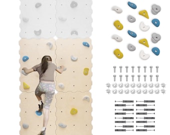 MAMOI ® Climbing Wall for Kids | Kids Room Climbing Wall | Natural wood | Climbing Wall | Climbing Wall Kids indoor | 100% ECO | Made in EU