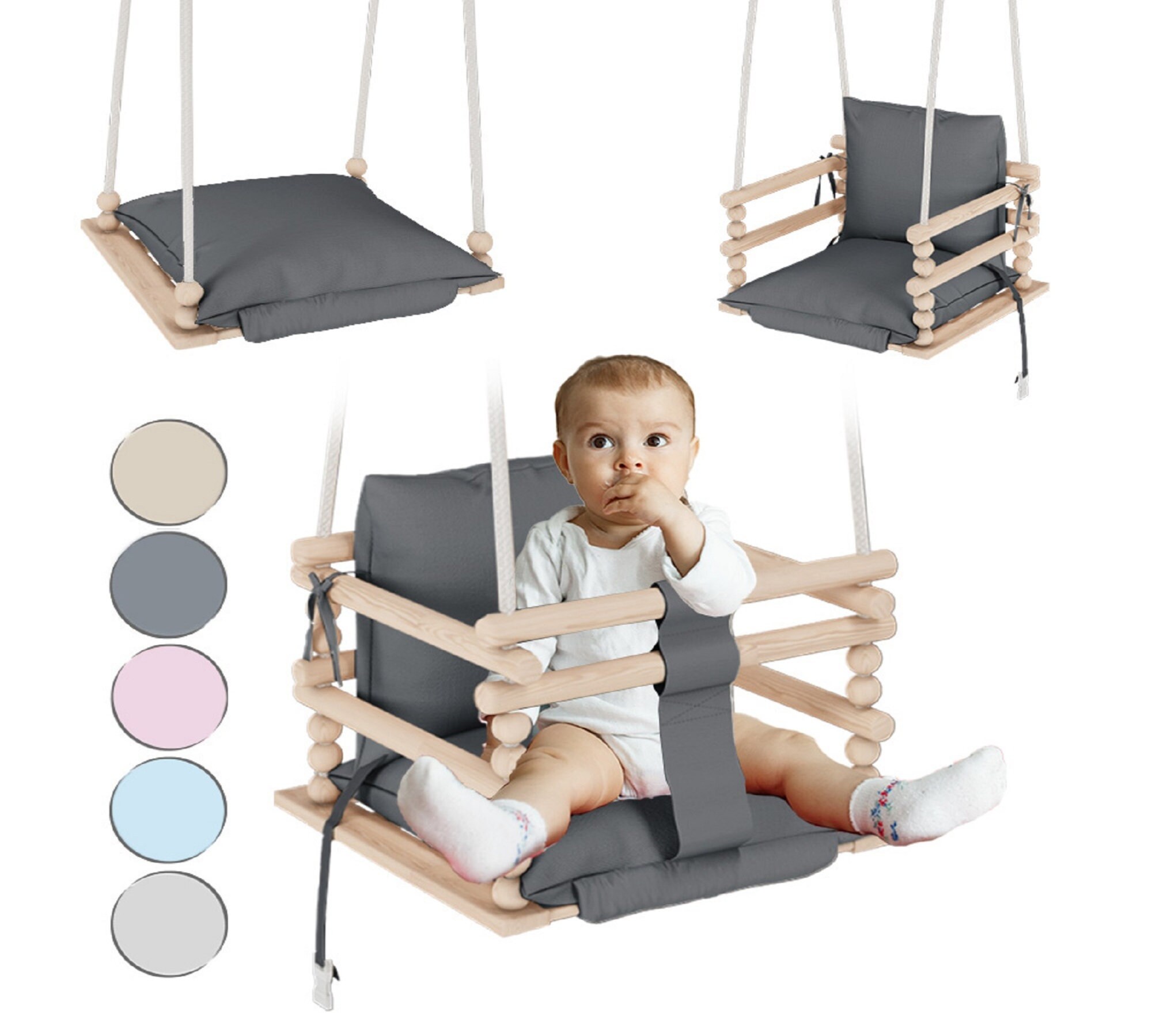 Balançoire Sensorielle Hamac Bébé/enfant - Nylon, 100x280cm, Intérieur/extérieur