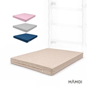MAMOI® Matte für Sprossenwand, Trainingsmatte für Zuhause, weiche Fitnessoberfläche, Velvet-Material, abnehmbarer Bezug