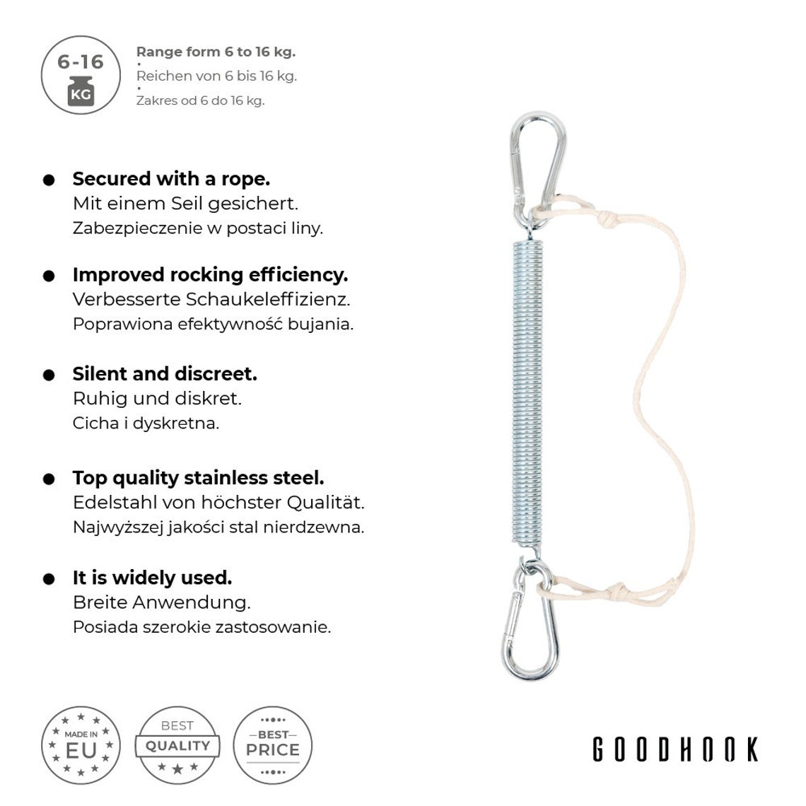 MAMOI® Baby Cradle Spring With Safety Rope Spring Cradle 616 Etsy UK