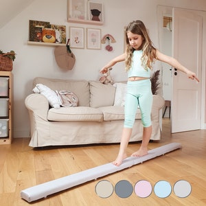 MAMOI® Gymnastics beam for kids (200 cm), Padded non-slip folding balance beam, Kids gym equipment at home, Gymnastic floor beams & bases