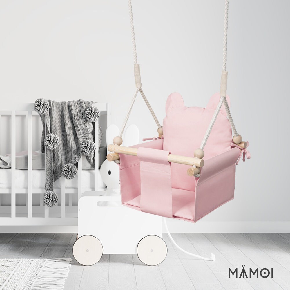 MAMOI® Wooden Baby Swing Seat for Toddlers, Indoor Toddler Swings Chair  From Birth, Kids Baby Bouncer for Garden, Child Rocker Swing Set -   Denmark