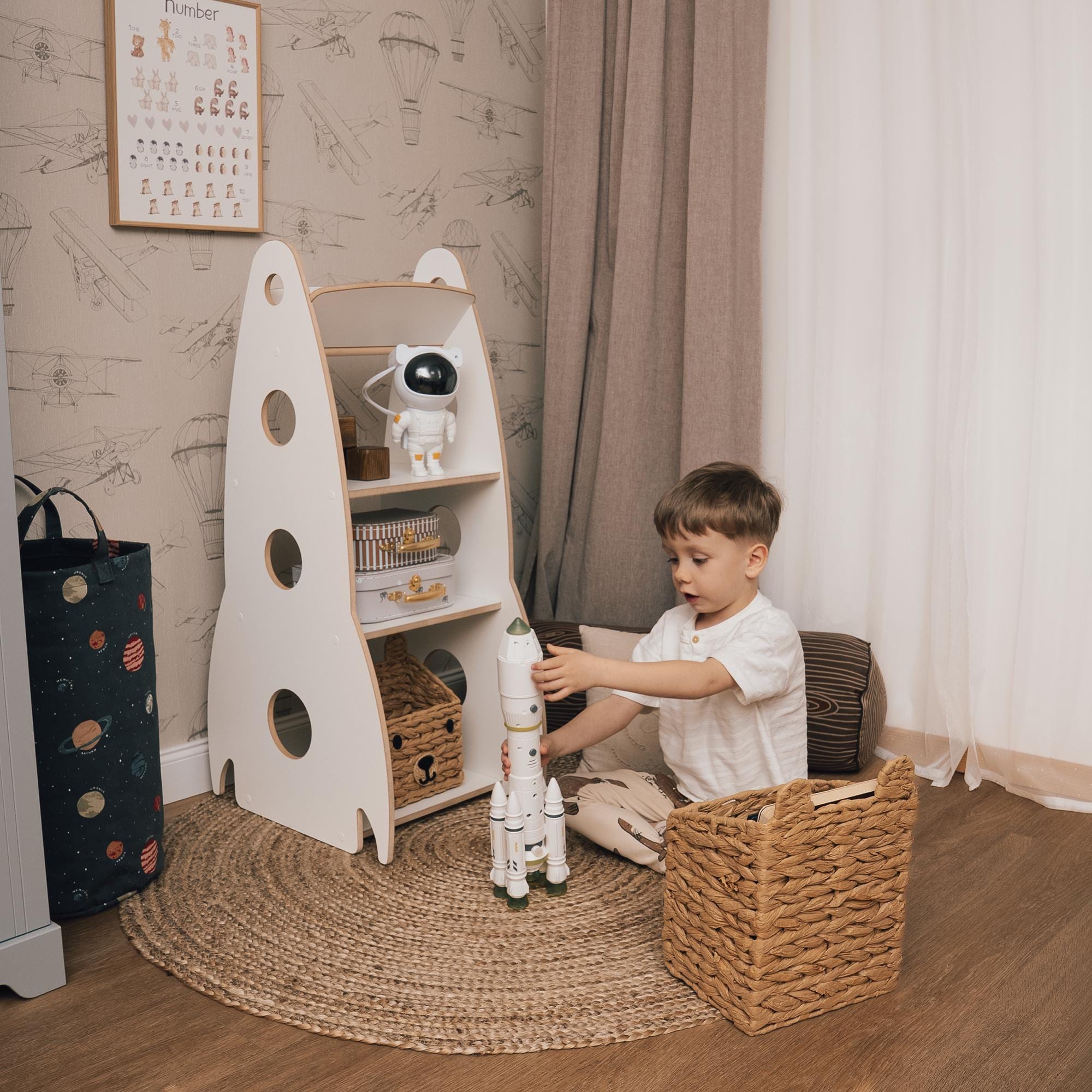 SoBuy KMB57-W Bibliothèque Pour Enfant Étagère Enfant Étagère à Jouets