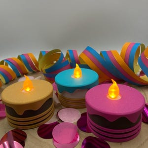 Flameless candle for birthday cake