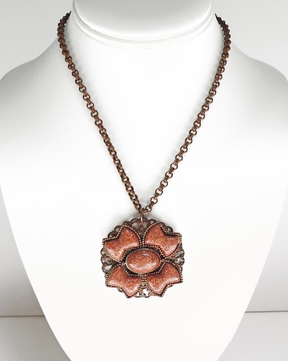 Art Glass & Copper Necklace