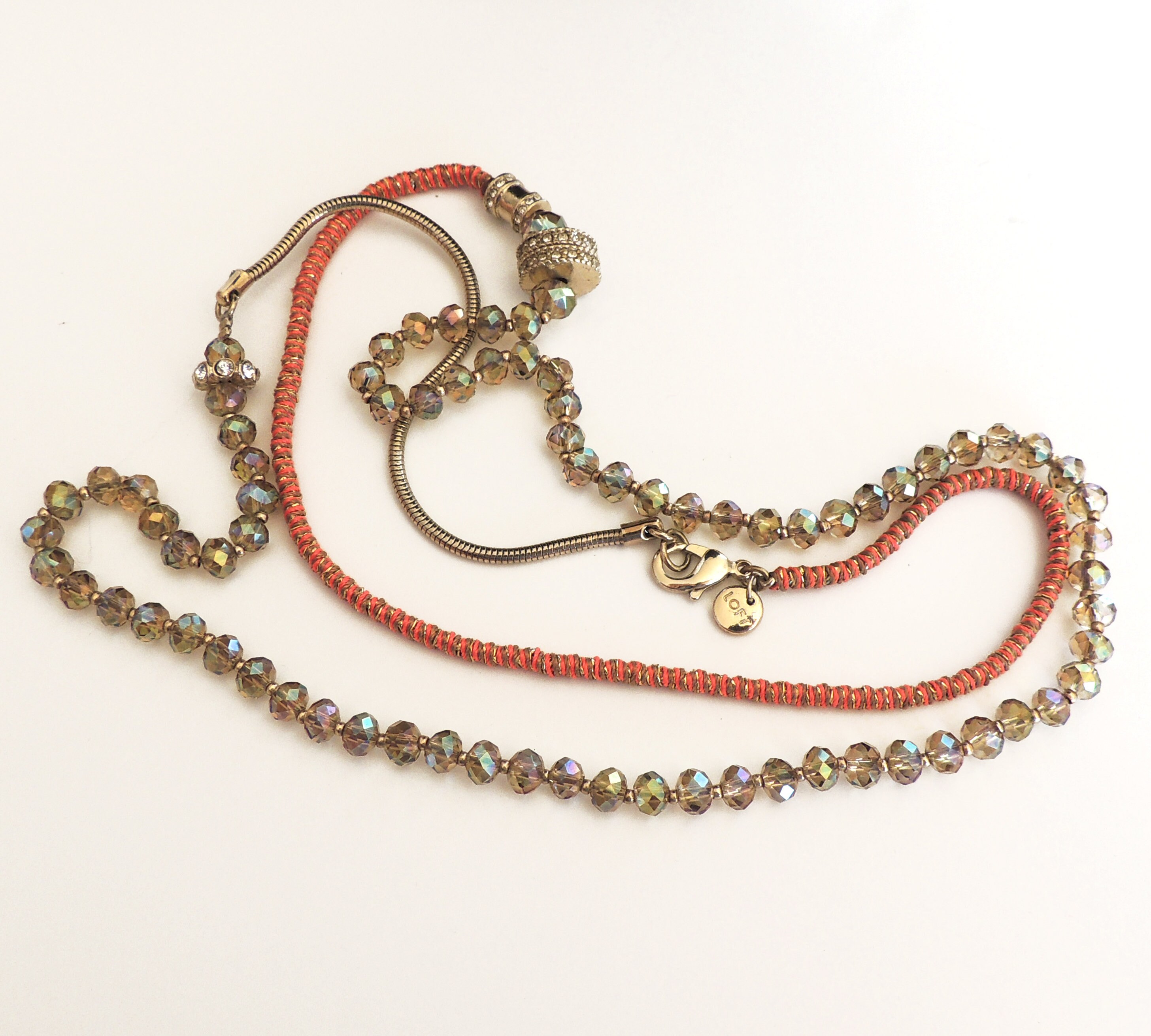 Ann Taylor Loft Faceted Beads Necklace 