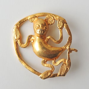 VTG Alva Museum Monkey Brooch