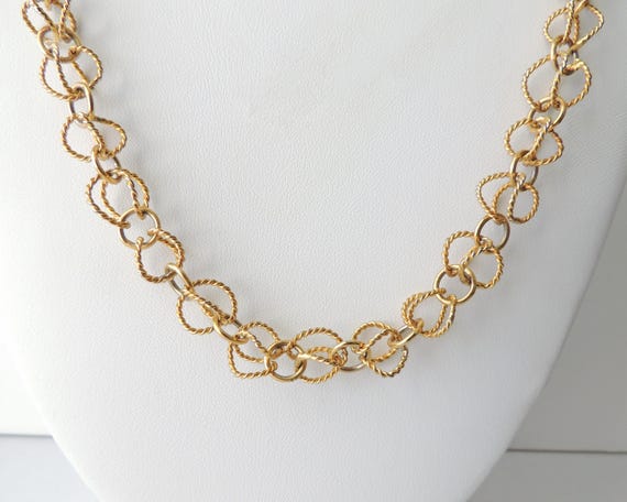 Gold Filled Open Cage Link Necklace - image 3