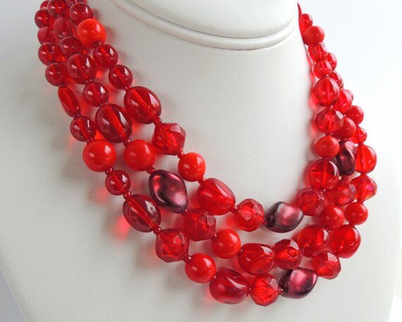 West Germany Multi Strand Necklace - image 3