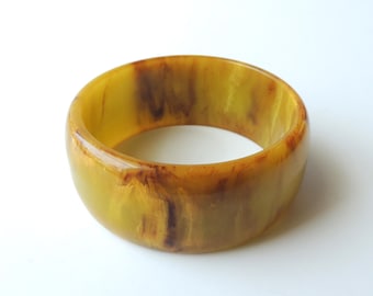 美しいミシシッピ産マッドベークライトの卵黄マーブルバングル - Etsy 日本