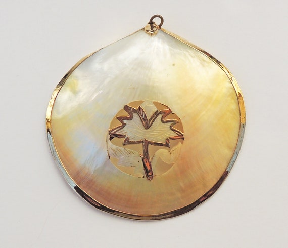 Carved Seashell Pendant - image 1