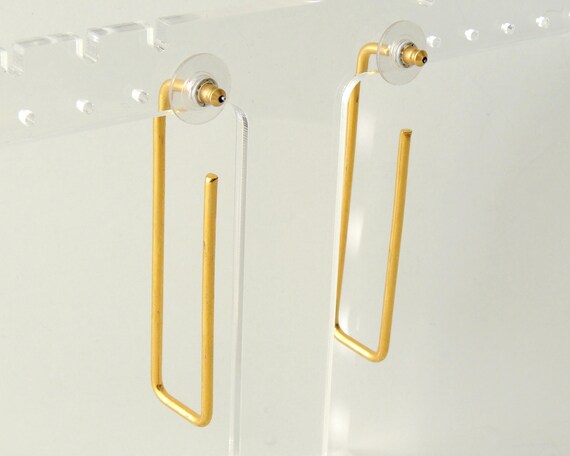 Rectangular Hoop Earrings - image 5