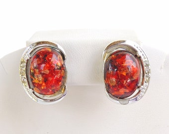 Kolczyki z klipsem z konfetti Lucite