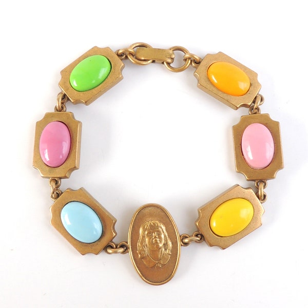 Pastel Cabochon Portrait Bracelet