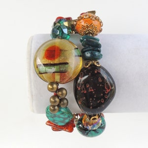Vintage Art Glass Stretch Bracelet