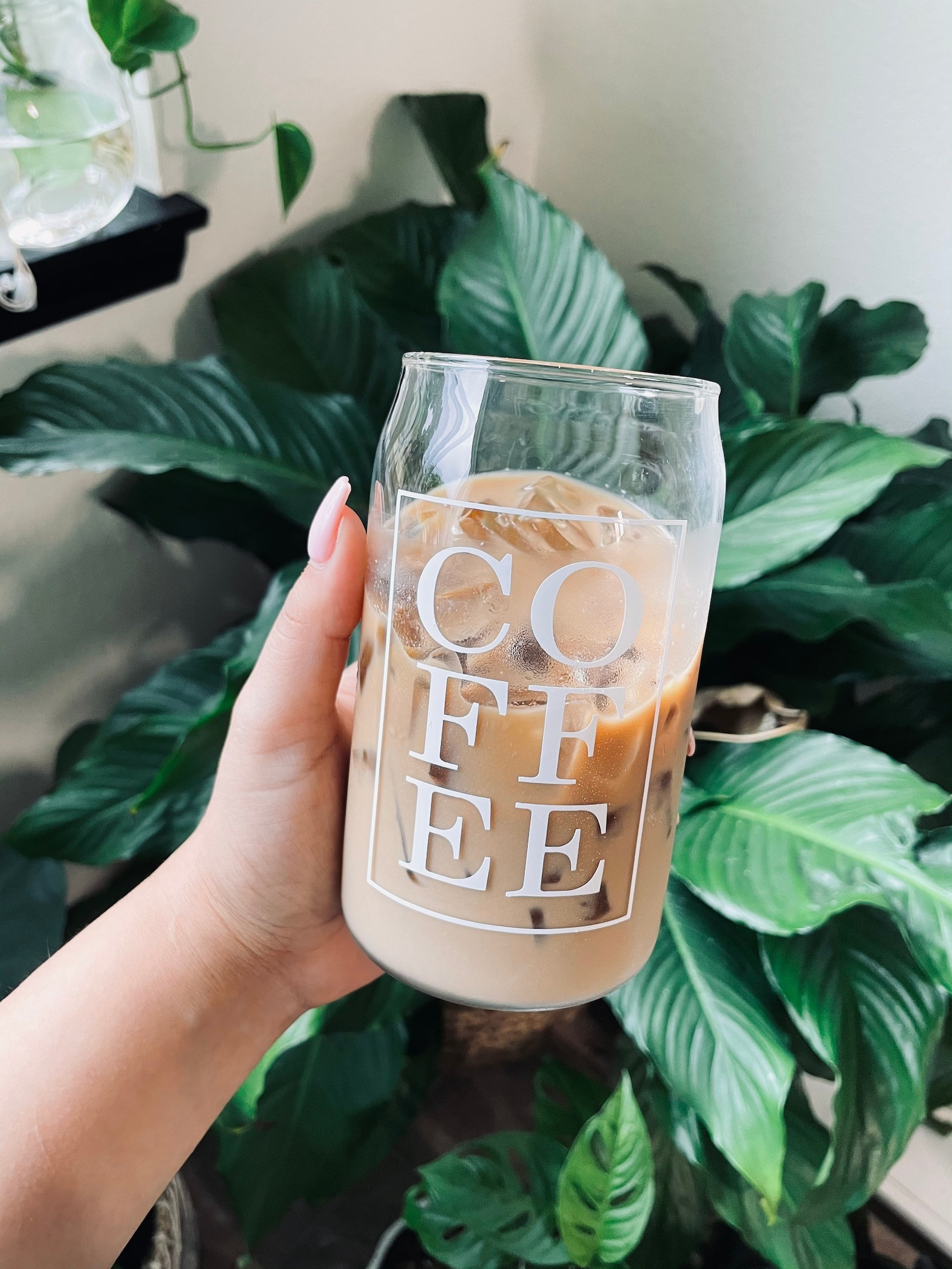 Coffee 16oz glass aesthetic cup coffee lover coffee glad Etsy