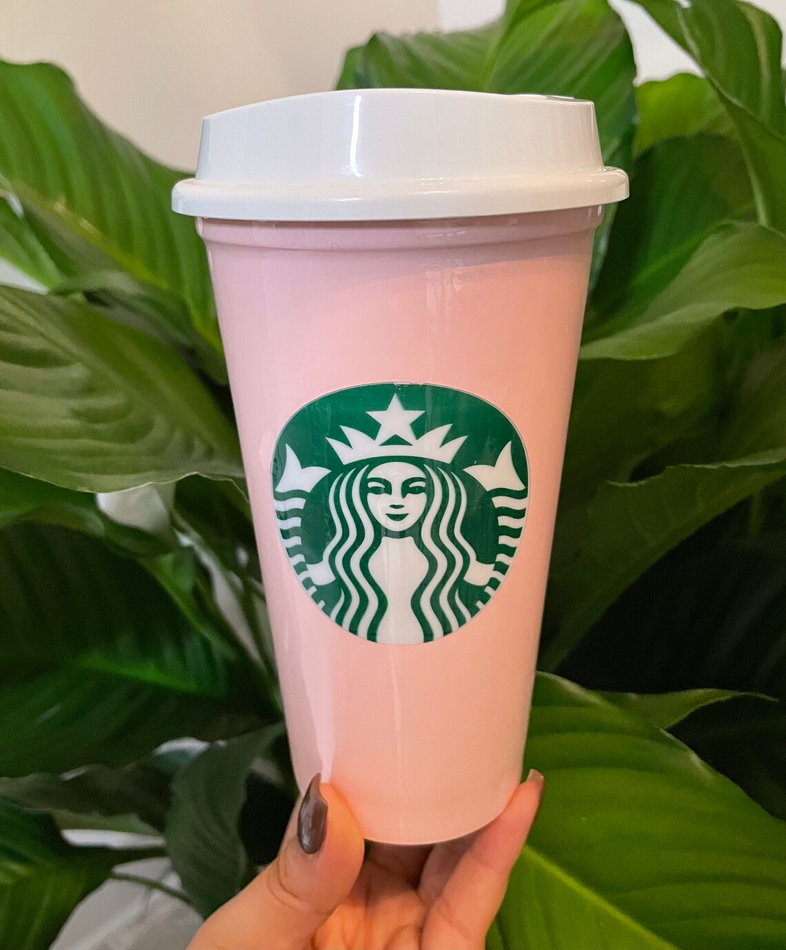 glitter pink starbucks cup