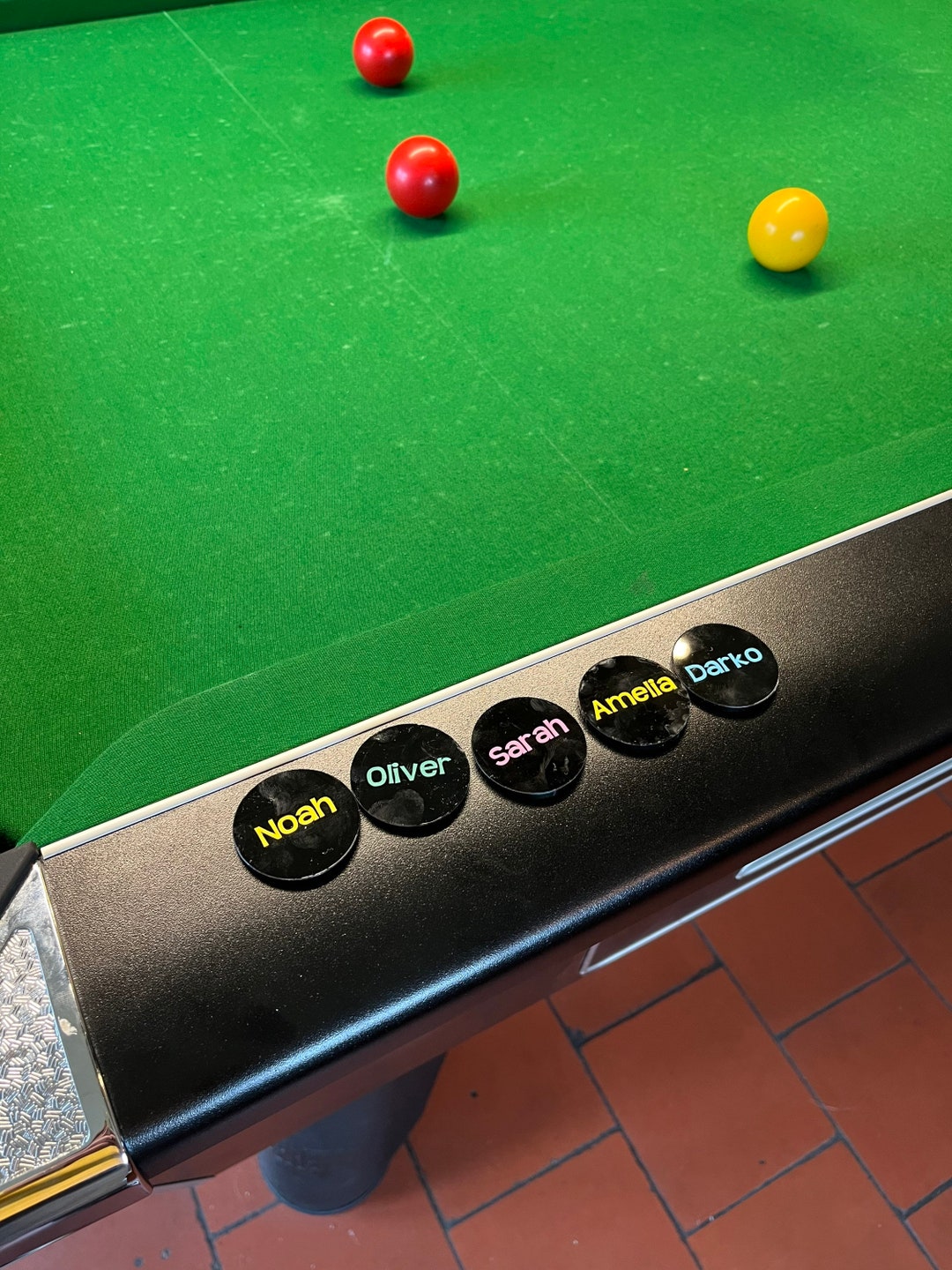 Personalised Pool Table Tokens Whos Next Contactless Etsy