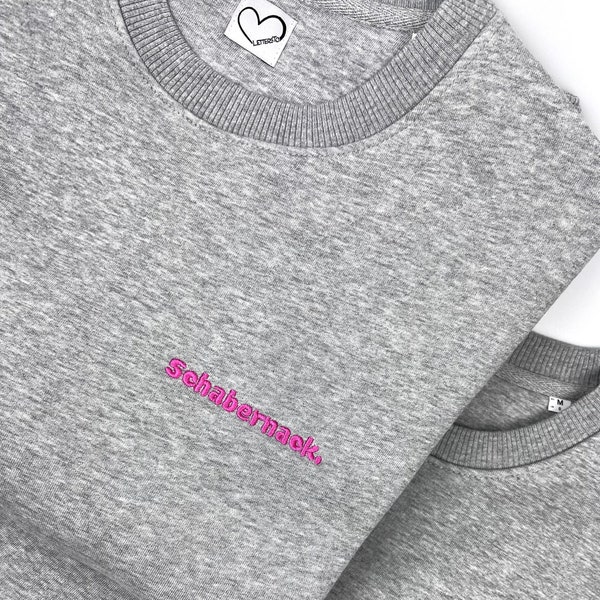 Sweatshirt Schabernack / grau mit pink oder blau / oversized / fair