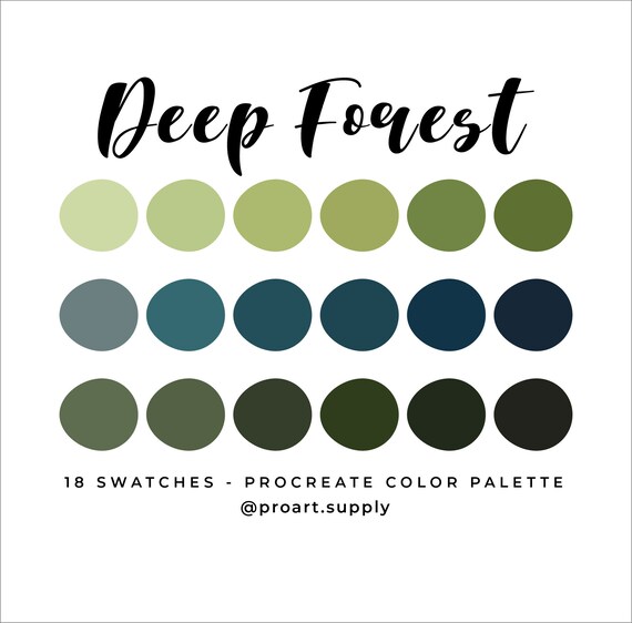 Forest green sale color palette
