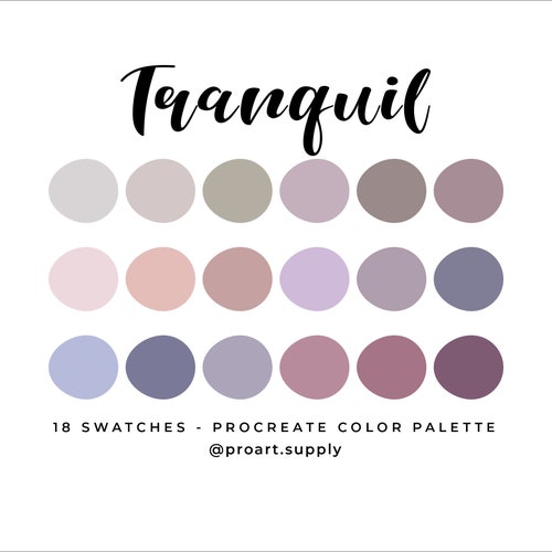 TAUPE PROCREATE Color Palette Hex Codes Tan Blue Gray - Etsy
