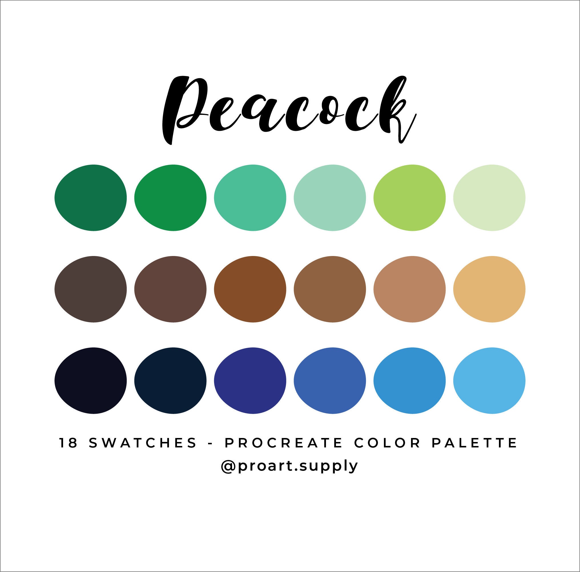 Peacock color palette online