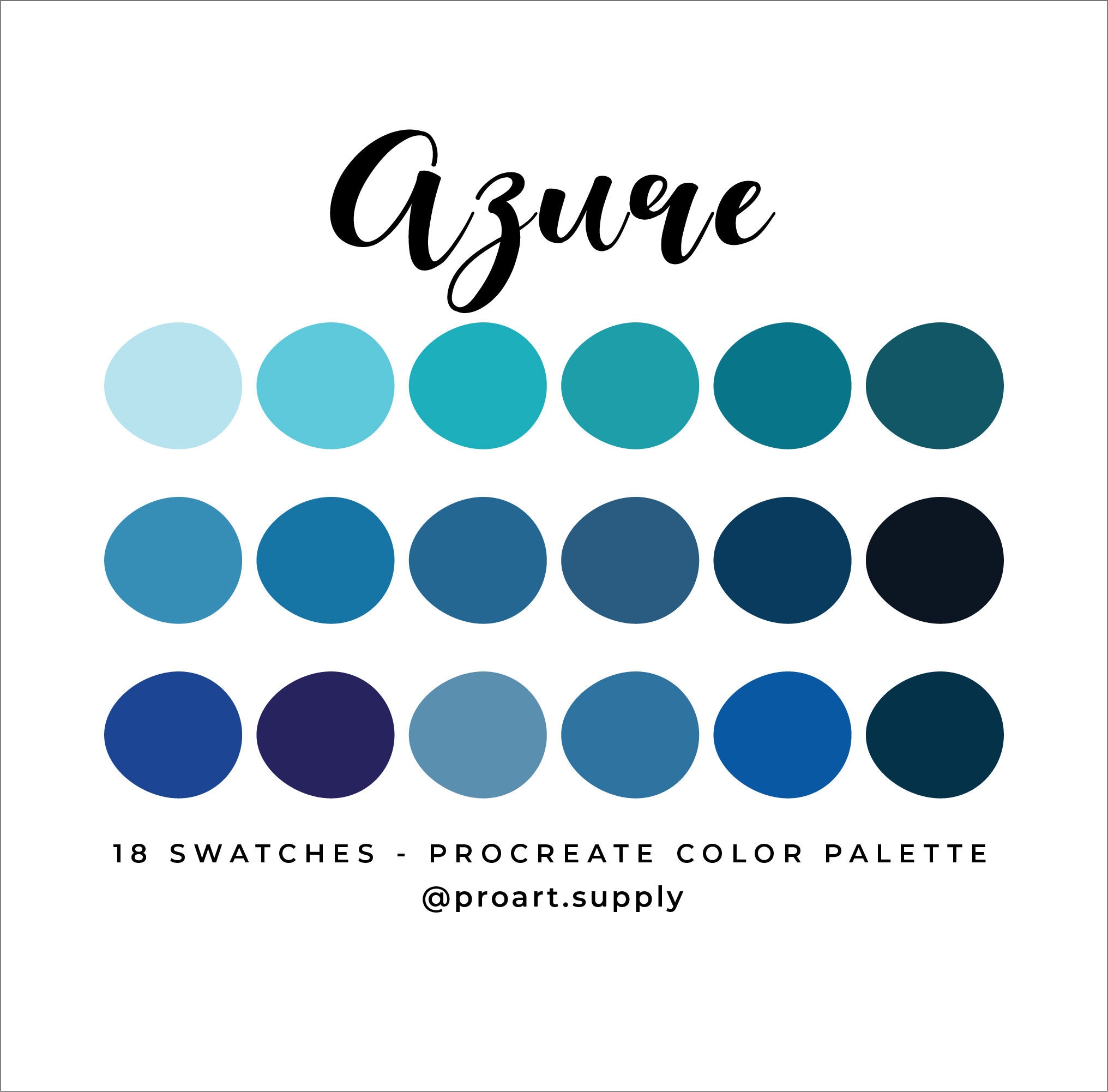 Blue color palette