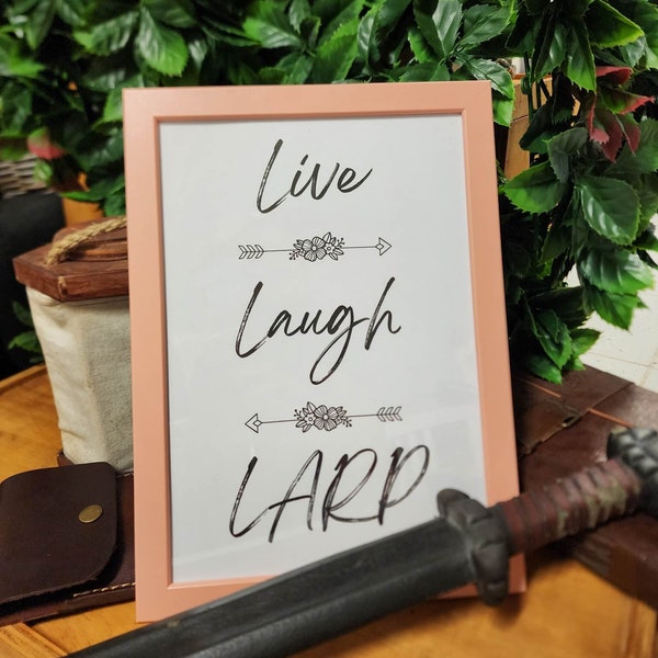 Live Laugh Larp Poster Live Laugh Love white background | Digital Download only | Printable | Print at home poster
