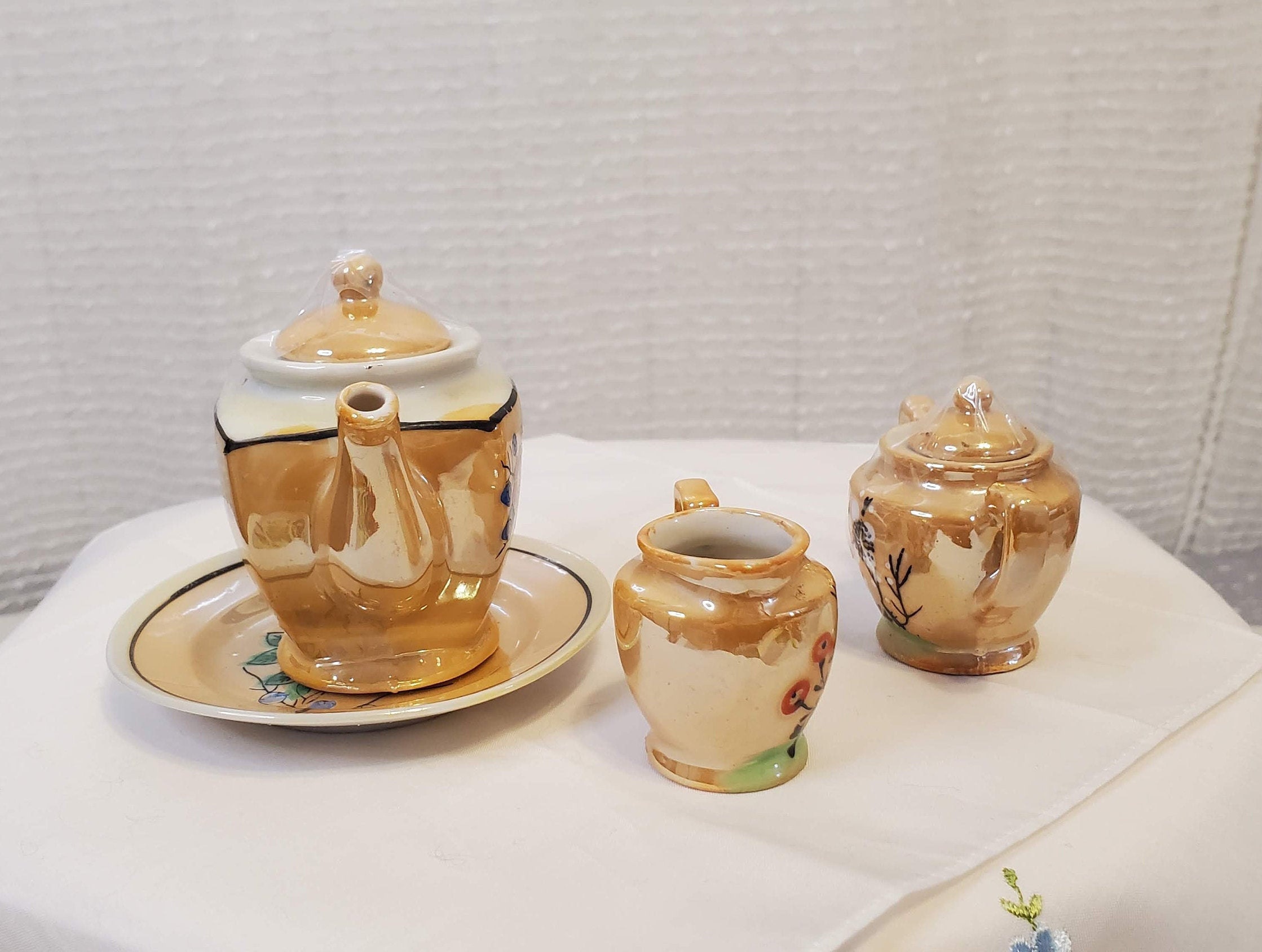 vintage japanese miniature tea set