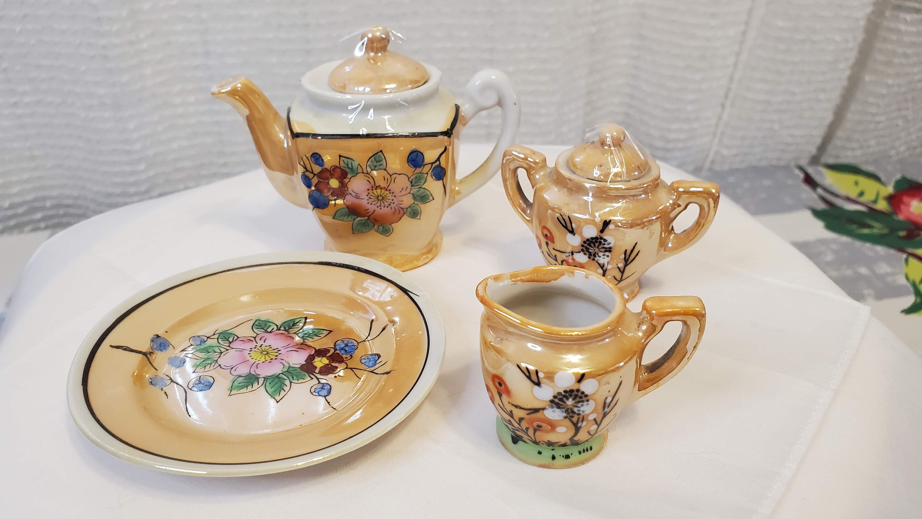 Vintage Tea Set Miniature Made in Japan 1990's 4 piece Etsy