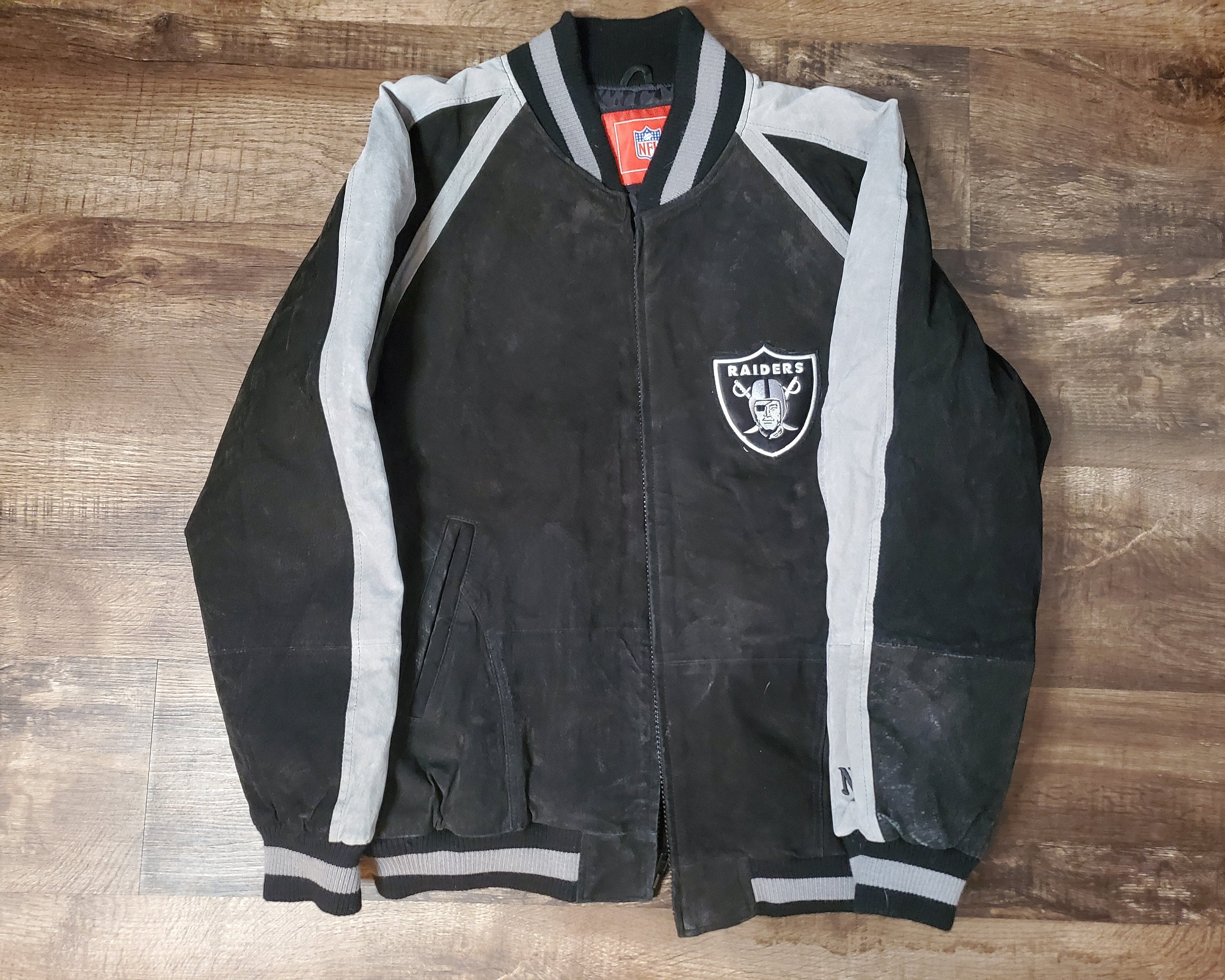 Oakland Raiders Leather Jacket - Etsy