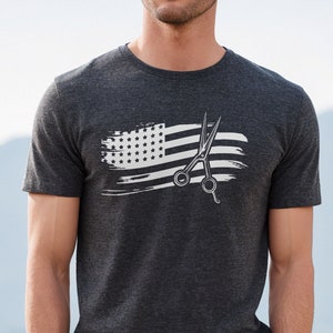 Barber Gift, Barber Shirt, Gift for Barber, Barbershop Shirt, Hairdresser Shirt, Salon Shirt, Barber Shop Gift, Barber American Flag shirt