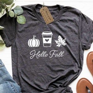 Fall Shirt, Women Fall Shirt, Pumpkin Shirt, Hello Fall, Cute Fall Shirt, For women, Cute Fall Tee, PSL, Pumpkin Spice Latte, Pumpkin Tee