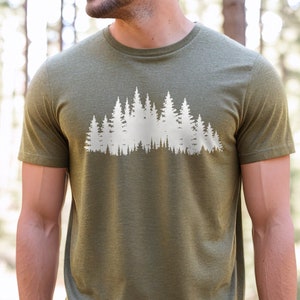 Forest Shirt, Pine Tree Shirt, Shirt for men & women, Fathers Day Gift, Husband Gift, Hunting shirt, Hiking T-shirt, Outdoor Nature for him